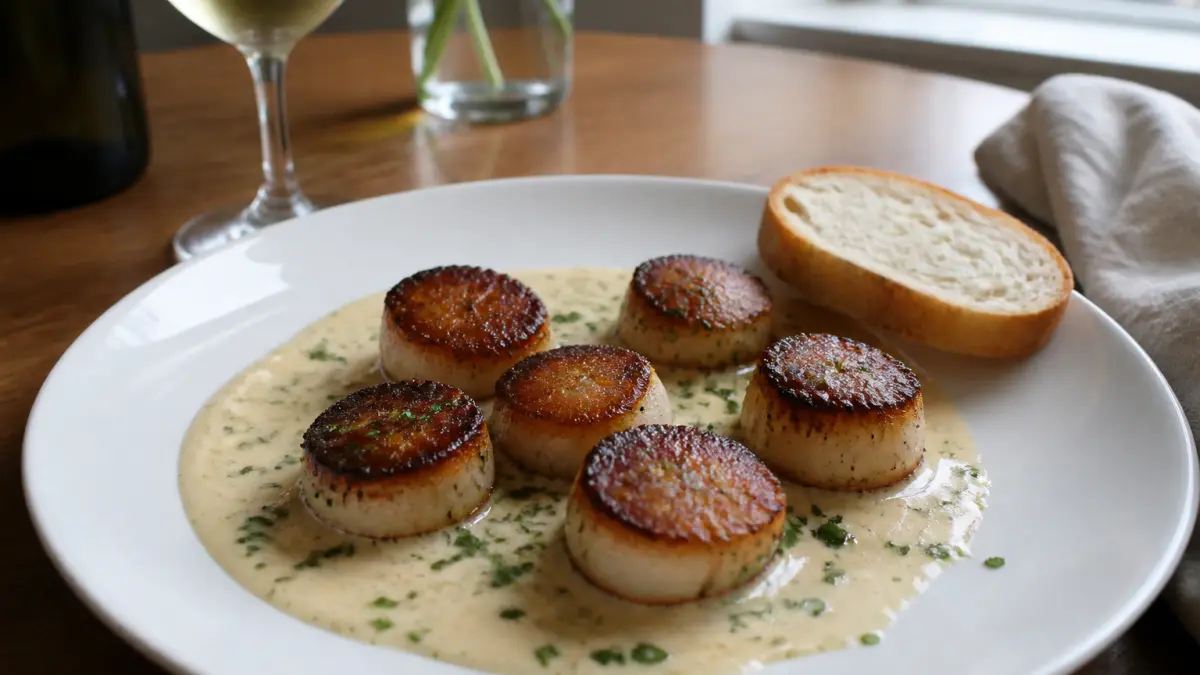 Noix de Saint-Jacques à la crème : un plat chic en 15 minutes