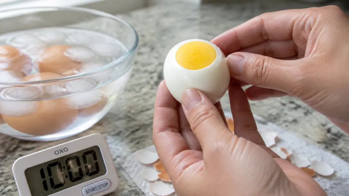 Temps de cuisson parfait pour un œuf dur : combien de minutes ?