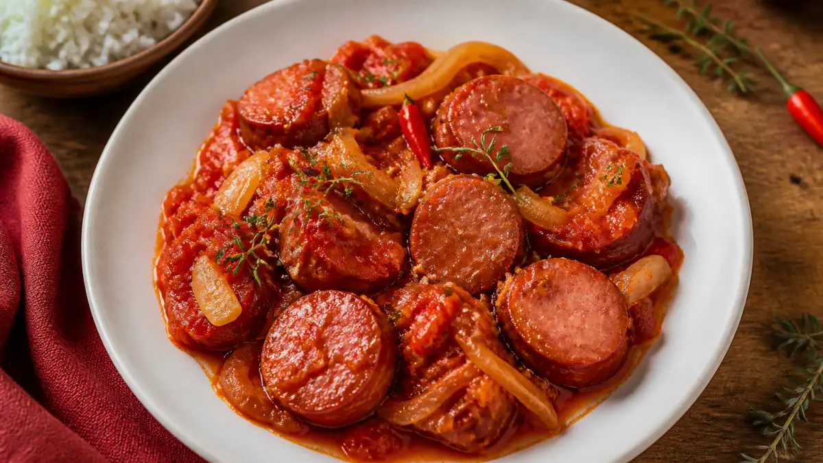 Préparer un rougail saucisse délicieux en 30 minutes avec des ingrédients à moins de 10 € pour régaler toute la famille