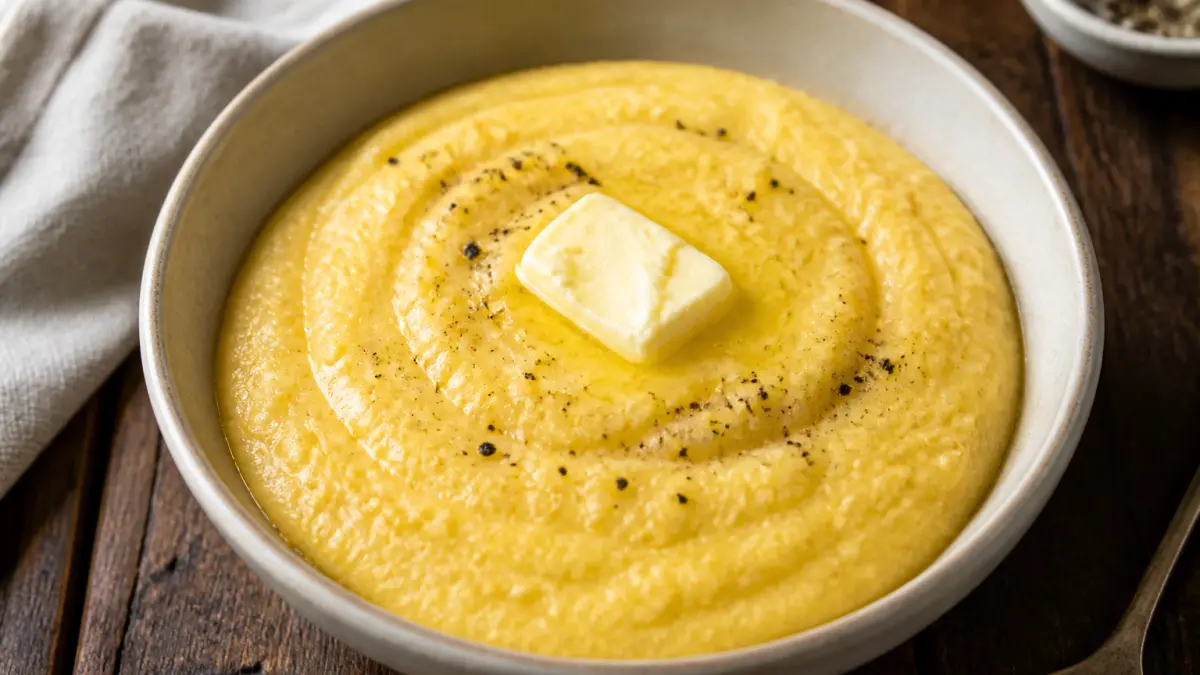 Préparez une polenta onctueuse en 30 minutes avec des ingrédients simples pour un repas réconfortant à moins de 5 € par personne