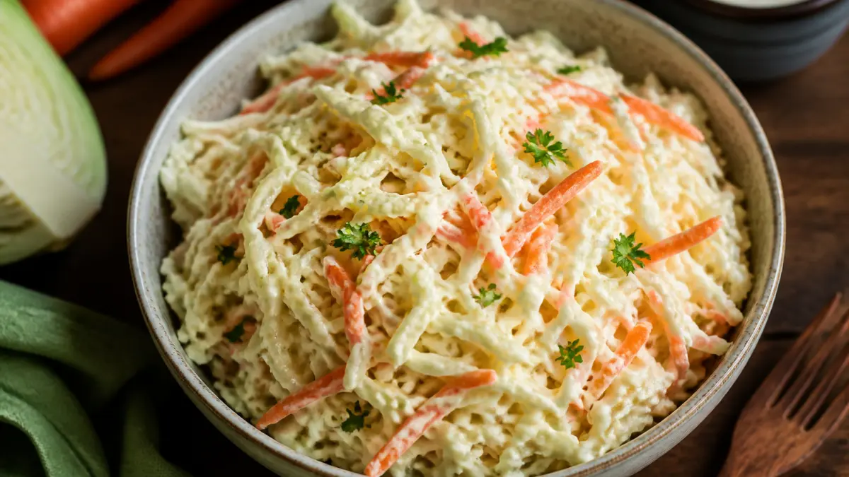 Salade coleslaw express : prête en 10 minutes pour moins de 2 € par portion