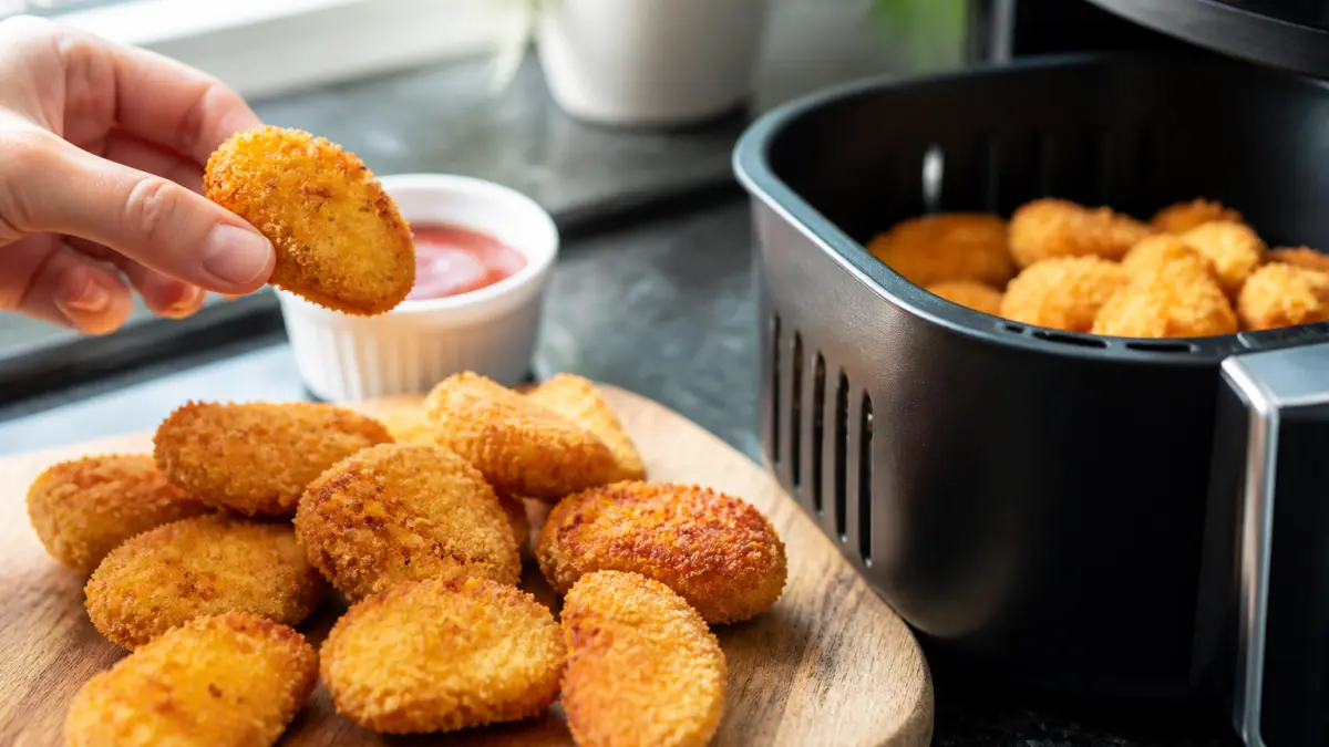 Nuggets croustillants au air fryer : le temps de cuisson idéal