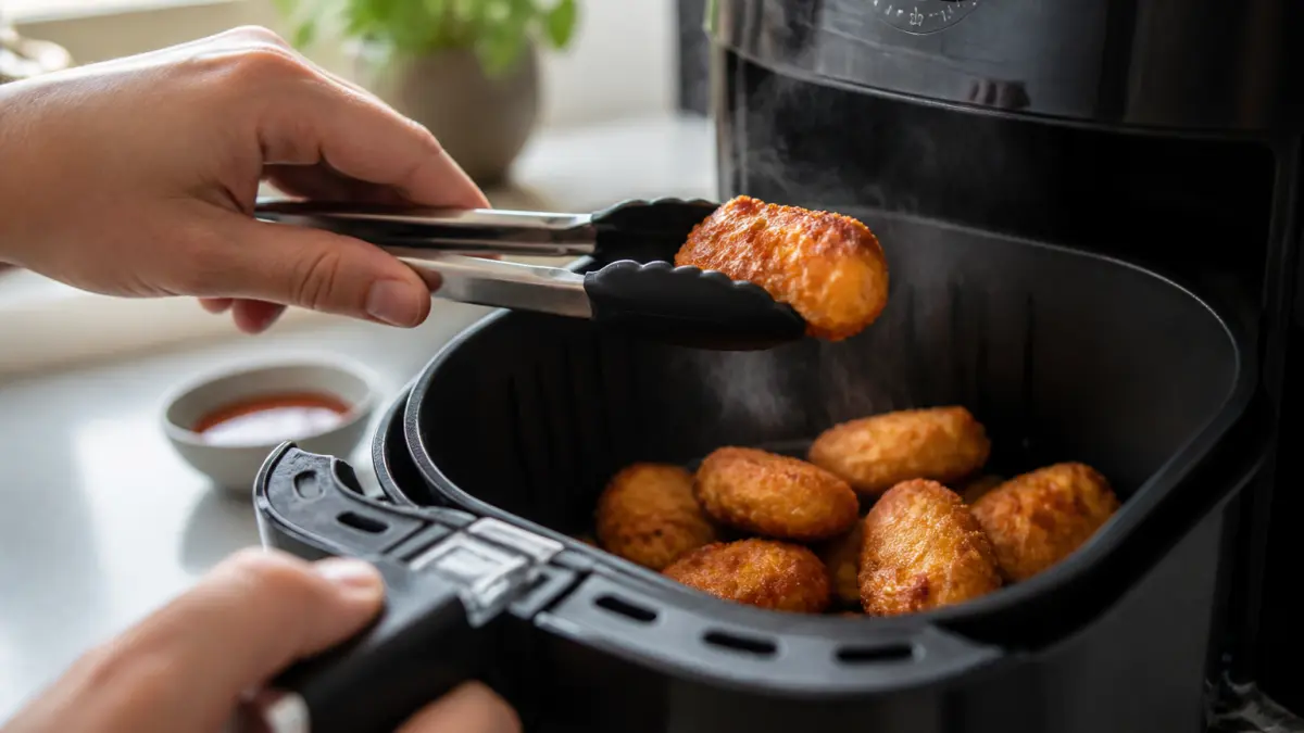 Nuggets croustillants au air fryer : le temps de cuisson idéal