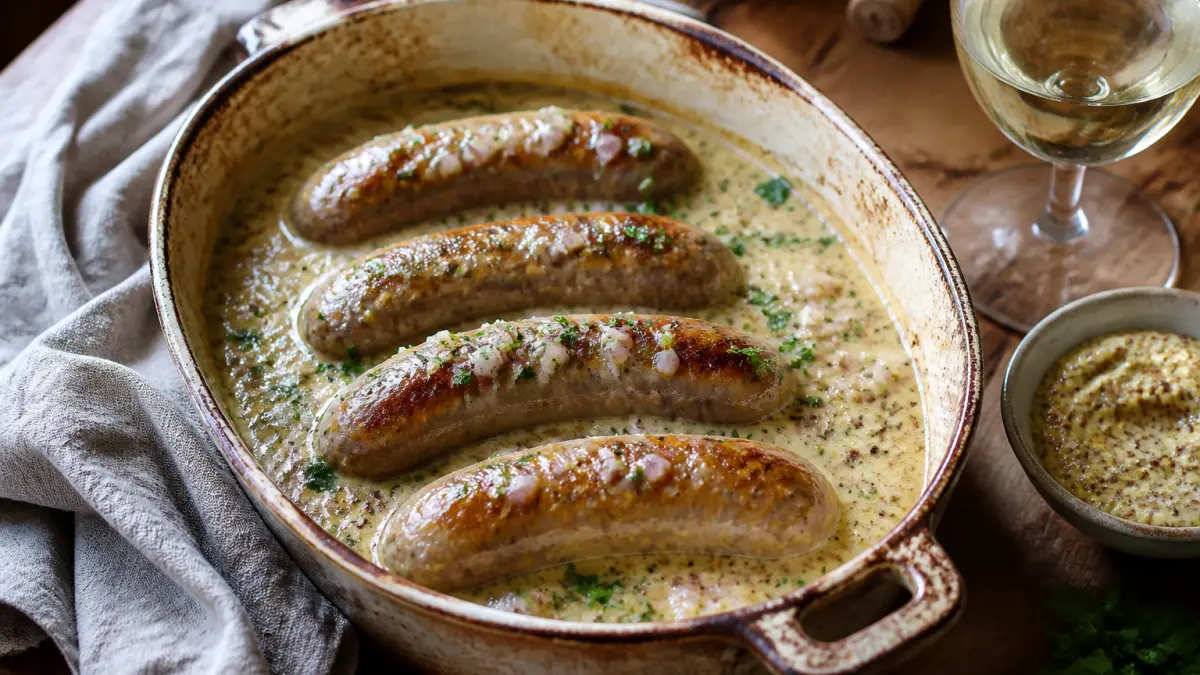 Andouillettes à la moutarde au four : la cuisson parfaite pour un plat réussi