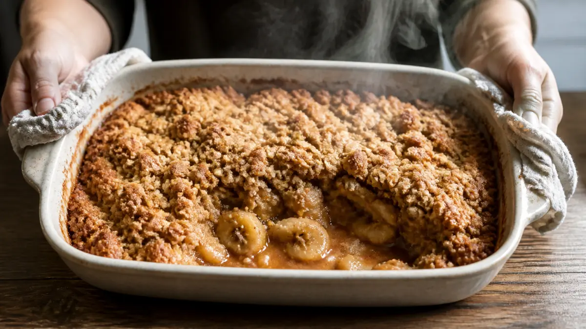 Crumble pomme-banane : le duo gagnant pour un dessert réconfortant