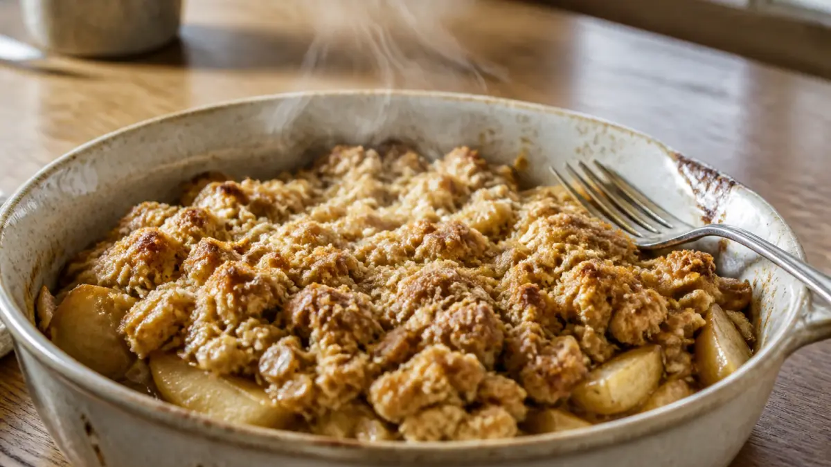 Crumble pomme-banane : le duo gagnant pour un dessert réconfortant