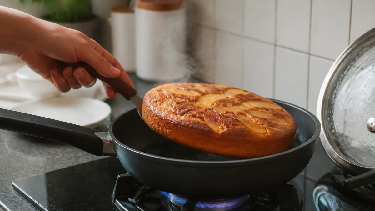 Gâteau à la poêle : 15 minutes pour un dessert moelleux sans four