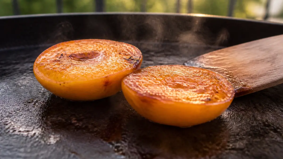 Pêches caramélisées fondantes : le dessert d'été qui ne nécessite pas de four