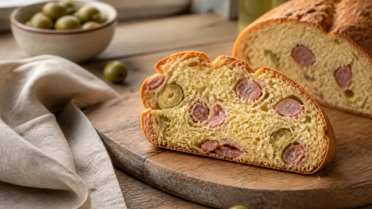 Cake aux olives et saucisses de Strasbourg : le goûter salé qui régale