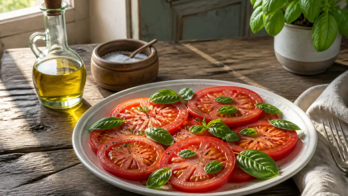 Salade de tomates en 4 ingrédients : la recette fraîcheur de l'été