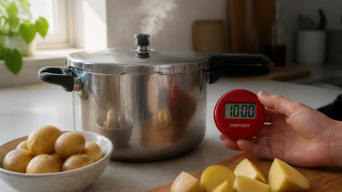 Pommes de terre à la cocotte-minute : le temps idéal