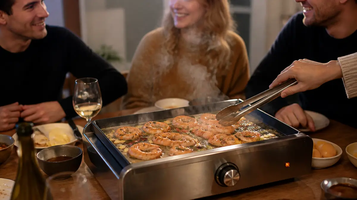Plancha de table : 3 recettes bluffantes pour vos soirées entre amis