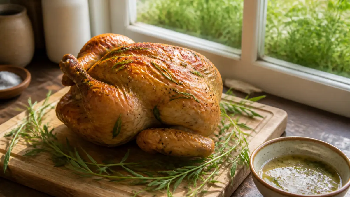 Poulet rôti à l'estragon : le plat qui sent bon le jardin