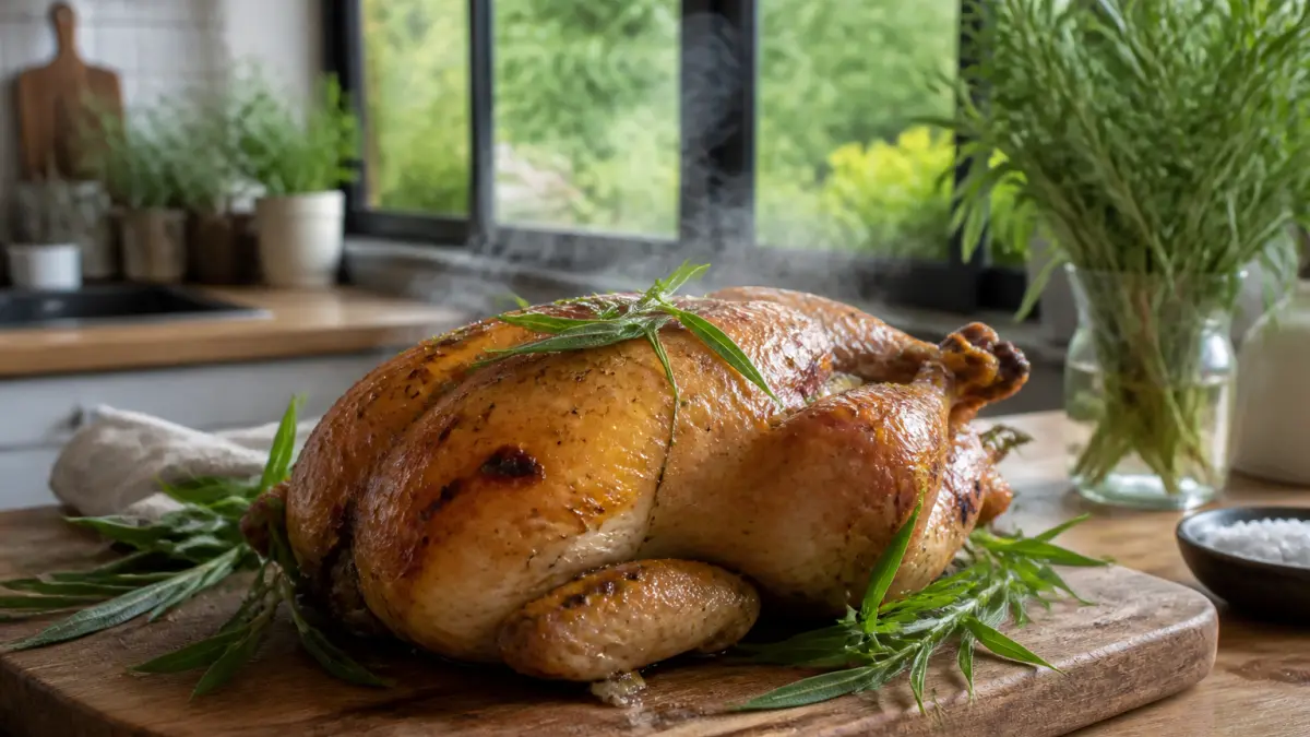 Poulet rôti à l'estragon : le plat qui sent bon le jardin